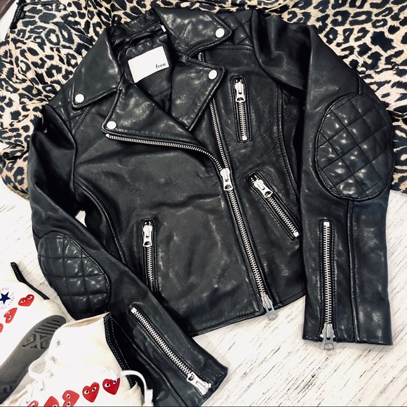 Aritzia Wilfred Free Leather Biker Jacket XXS NWOT - Picture 3 of 8